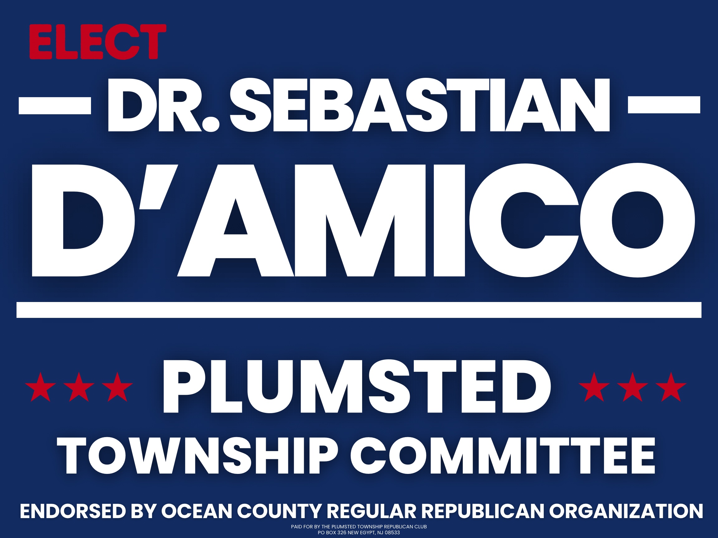 Elect Sebastian D'Amico for Township Committee